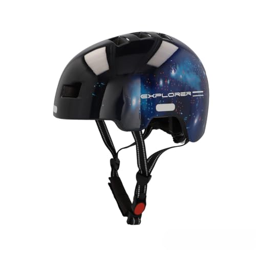 FISCHER BMX Fahrradhelm, Radhelm, Dirt Bike Helm Plus Universe, S/M, 54-59cm, schwarz, mit integriertem LED-Rücklicht FISCHER BMX Fahrradhelm, Radhelm, Dirt Bike Helm Plus Universe, S/M, 54-59cm, schwarz, mit integriertem LED-Rücklicht von Fischer