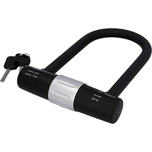 FISCHER Bügelschloss mit Halter, VdS geprüft, mit hochsicherem Spezialschließzylinder, Durchmesser 16 mm, schwarz, 19 FISCHER Bügelschloss mit Halter, VdS geprüft, mit hochsicherem Spezialschließzylinder, Durchmesser 16 mm, schwarz, 19 von Fischer