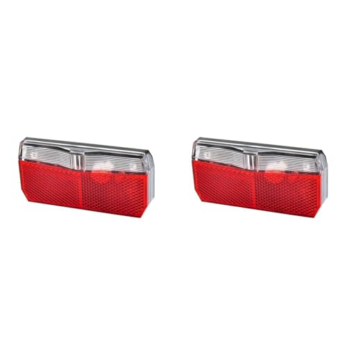 FISCHER Erwachsene Dynamo LED-rückleuchte Gepäckträger, rot, One Size (Packung mit 2) von Fischer