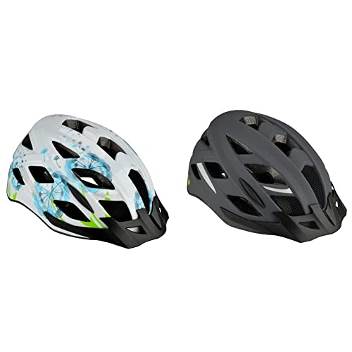 FISCHER Erwachsene Fahrradhelm, Radhelm, Cityhelm Urban Flower, S/M, 52-59cm, weiß blau & Erwachsene Fahrradhelm, Radhelm, Cityhelm Urban Levin, S/M, 52-59cm, grau, mit beleuchtetem Innenring-System FISCHER Erwachsene Fahrradhelm, Radhelm, Cityhelm Urban Flower, S/M, 52-59cm, weiß blau & Erwachsene Fahrradhelm, Radhelm, Cityhelm Urban Levin, S/M, 52-59cm, grau, mit beleuchtetem Innenring-System von Fischer
