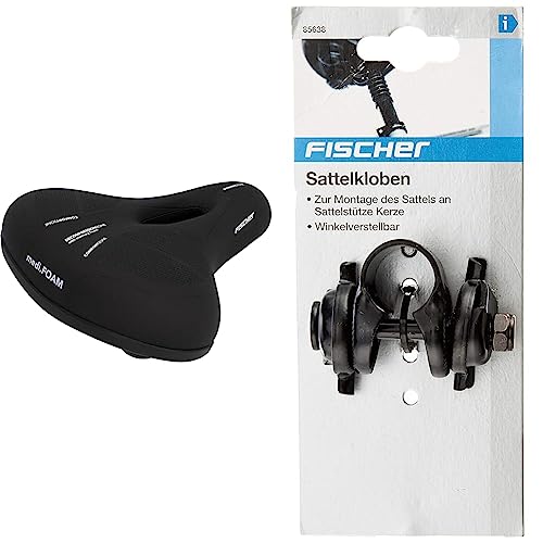 FISCHER Fahrrad Sattel City Memory Foam R.e.Med, Fahrradsattel für City Fahrrad, besonders leicht, extrem bequem & 85638 Sattelkloben, schwarz, One Size FISCHER Fahrrad Sattel City Memory Foam R.e.Med, Fahrradsattel für City Fahrrad, besonders leicht, extrem bequem & 85638 Sattelkloben, schwarz, One Size von Fischer