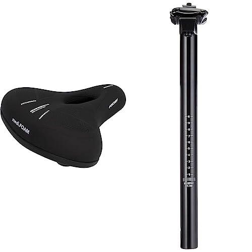 FISCHER Fahrrad Sattel City Memory Foam R.e.Med, Fahrradsattel für City Fahrrad, besonders leicht, extrem bequem & Sattelstütze, Schwarz, Uni FISCHER Fahrrad Sattel City Memory Foam R.e.Med, Fahrradsattel für City Fahrrad, besonders leicht, extrem bequem & Sattelstütze, Schwarz, Uni von Fischer