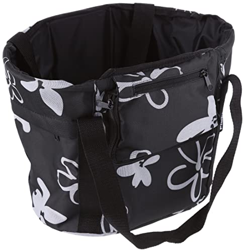 FISCHER Fahrradkorb mit Schnellbefestigung am Lenker | Tragkraft 5 kg | integrierter Regenüberzug | schwarz mit Blumen FISCHER Fahrradkorb mit Schnellbefestigung am Lenker | Tragkraft 5 kg | integrierter Regenüberzug | schwarz mit Blumen von Fischer