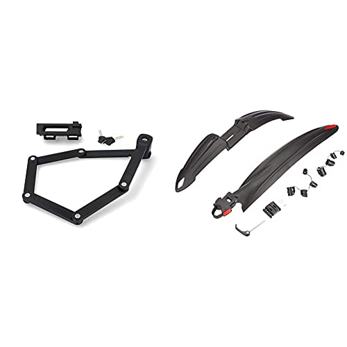 FISCHER Faltschloss inkl Halterung und 2 Sicherheitsschlüssel | schwarz 85 cm & Spritzschutzset | einfache Montage | für 26 bis 29 Zoll | made in Europe | optimale Winkelanpassung FISCHER Faltschloss inkl Halterung und 2 Sicherheitsschlüssel | schwarz 85 cm & Spritzschutzset | einfache Montage | für 26 bis 29 Zoll | made in Europe | optimale Winkelanpassung von Fischer