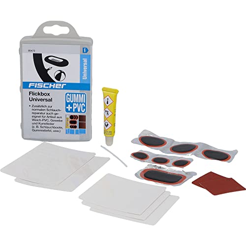 FISCHER Flickbox Universal, geeignet für Artikel aus Weich-PVC und Kunstleder, 16-teilig, für Fahrradtour, Urlaub und andere Aktivitäten FISCHER Flickbox Universal, geeignet für Artikel aus Weich-PVC und Kunstleder, 16-teilig, für Fahrradtour, Urlaub und andere Aktivitäten von Fischer