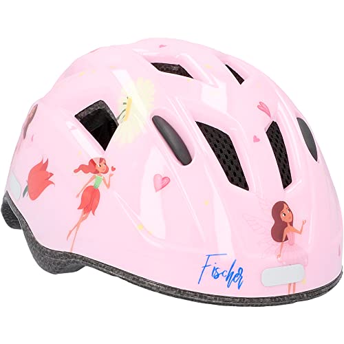 FISCHER Kinderhelm, Fahrradhelm, Jugendhelm Fairy, XS/S, 48-54cm, rosa, mit integriertem LED-Rücklicht von Fischer