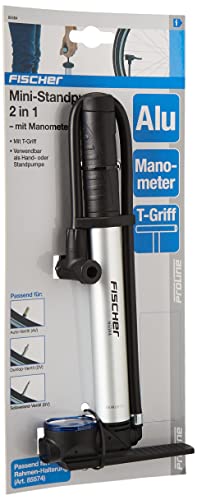 FISCHER Mini-Standpumpe 2in1, Mini-Pumpe und Stand-Pumpe in Einem, für alle gängigen Ventile geeignet, mit Manometer, schwarz FISCHER Mini-Standpumpe 2in1, Mini-Pumpe und Stand-Pumpe in Einem, für alle gängigen Ventile geeignet, mit Manometer, schwarz von Fischer
