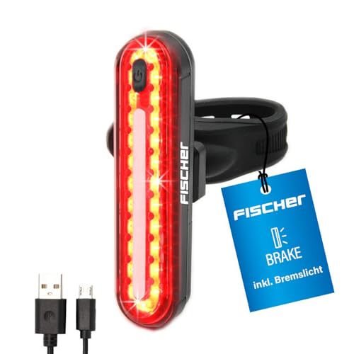 FISCHER rear, Fahrrad LED Akku-Stableuchte STOP, 50 LEDs, Rücklicht mit Bremslicht, mit Akku und USB-Ladefunktion, Spritzwasserschutz nach IP44, StVZO-zugelassen, Schwarz, water_resistant FISCHER rear, Fahrrad LED Akku-Stableuchte STOP, 50 LEDs, Rücklicht mit Bremslicht, mit Akku und USB-Ladefunktion, Spritzwasserschutz nach IP44, StVZO-zugelassen, Schwarz, water_resistant von Fischer