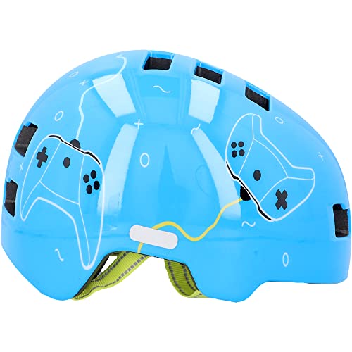 Fischer BMX Fahrradhelm Plus Radhelm, Dirt Bike Helm mit integriertem LED-Rücklicht, Game/hellblau, S/M, 54-58cm Fischer BMX Fahrradhelm Plus Radhelm, Dirt Bike Helm mit integriertem LED-Rücklicht, Game/hellblau, S/M, 54-58cm von Fischer