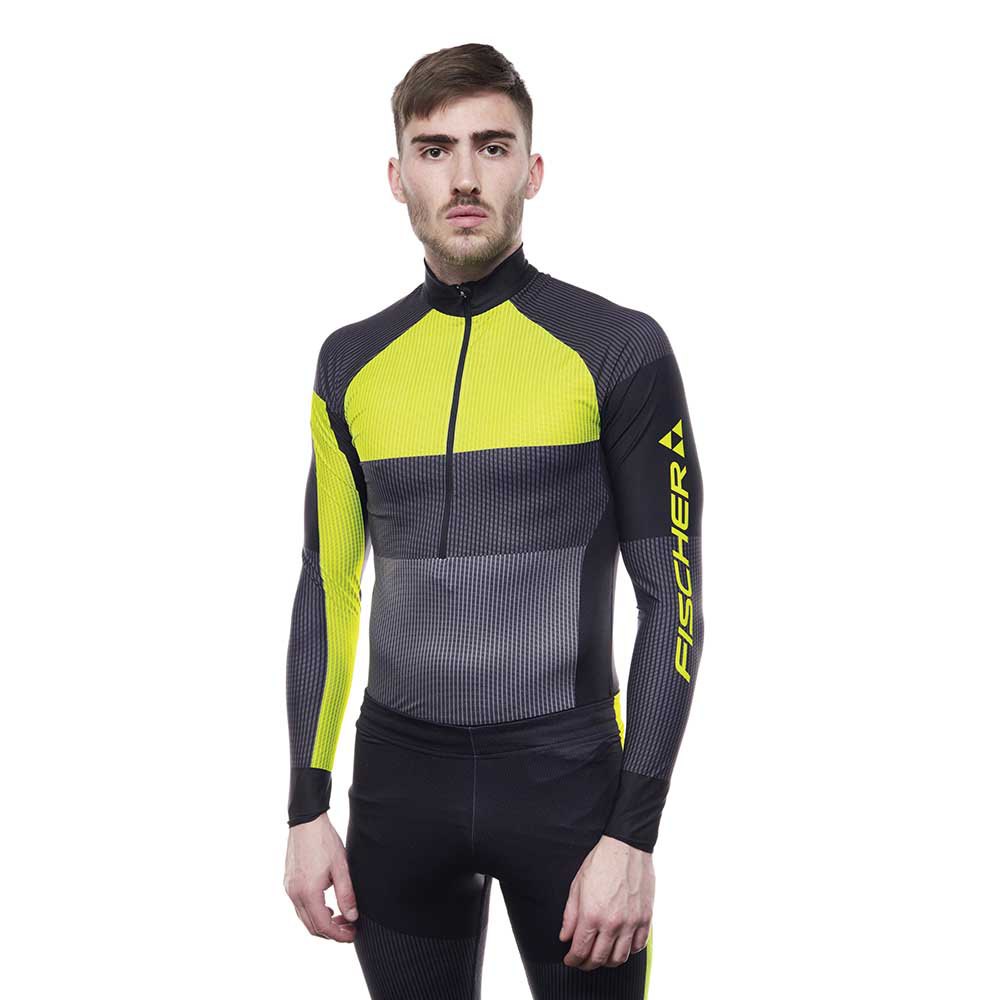 Fischer Dynamic Racing Half Zip Long Sleeve T-shirt Gelb,Schwarz XS Mann Fischer Dynamic Racing Half Zip Long Sleeve T-shirt Gelb,Schwarz XS Mann von Fischer
