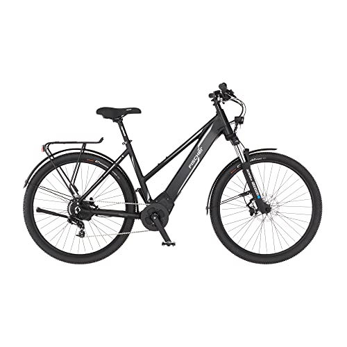 Fischer E-Bike ATB, Terra 5.0i Elektrofahrrad für Damen und Herren, RH 44 cm, Mittelmotor 50 Nm, 36 V Akku im Rahmen, schwarz matt, 27,5 Zoll von Fischer