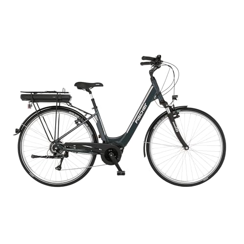 Fischer E-Bike City CITA 1.5 Elektrofahrrad für Damen und Herren, RH 44 cm, Mittelmotor 65 Nm, 36 V Akku, Granitgrau, 44cm-522Wh von Fischer
