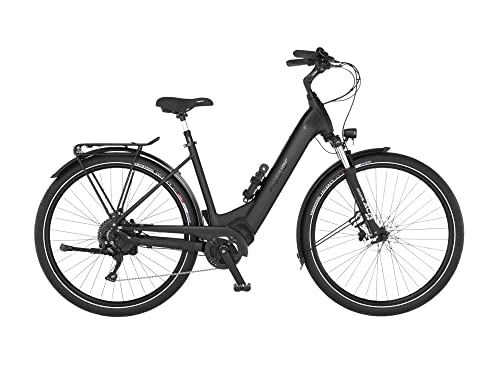 Fischer E-Bike City CITA 8.0i Elektrofahrrad für Damen und Herren, RH 50 cm, Mittelmotor 50 Nm, 36 V Akku, schwarz matt, 50cm-711Wh von Fischer