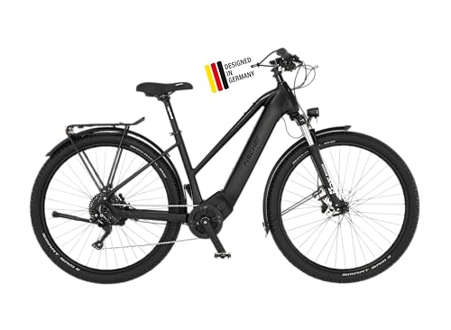 Fischer E-Bike City Elektrofahrrad für Damen und Herren, RH 45 cm, Mittelmotor 90 Nm, 36 V Akku, schwarz, Terra 8.0I 711 45 von Fischer