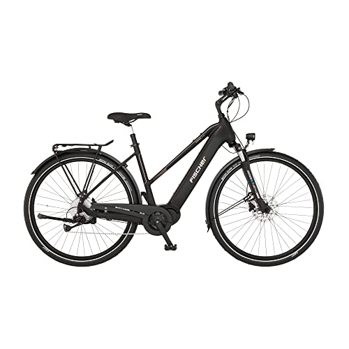 FISCHER E-Bike Trekking VIATOR 4.2i, Elektrofahrrad für Damen und Herren, RH 45 cm, Mittelmotor 80 Nm, 36 V Akku von Fischer