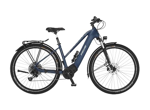 FISCHER E-Bike Trekking VIATOR 8.0i, Elektrofahrrad für Damen und Herren, RH 45 cm, Mittelmotor 90 Nm, 36 V Akku von Fischer