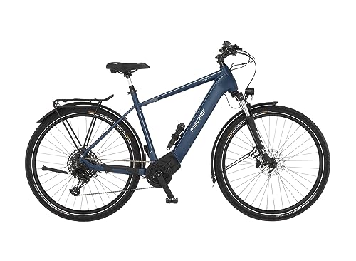 FISCHER E-Bike Trekking VIATOR 8.0i, Elektrofahrrad für Damen und Herren, RH 55 cm, Mittelmotor 90 Nm, 36 V Akku, sattblau von Fischer