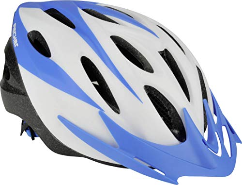 Fischer Erwachsene Fahrradhelm, weiß-blau, S/M (54-59cm) von Fischer