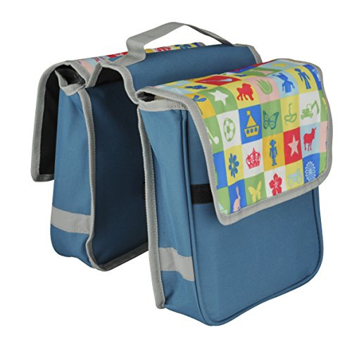 FISCHER Kinder Gepäckträgertasche Tasche, blau, 4 x 28 x 35 cm, 6 Liter von Fischer