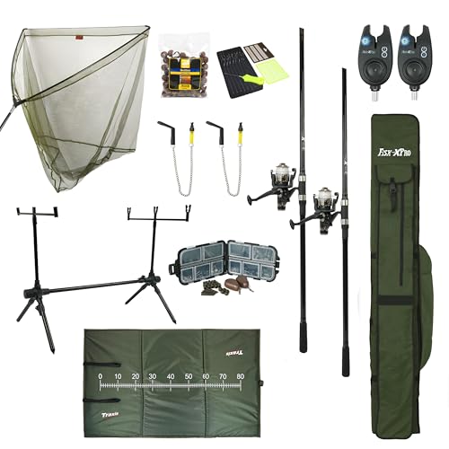 FISH-XPRO Carp Kit Mega - 2 Ruten, Rollen, Bissanzeiger, Schwinger, Rodpod, Tasche und mehr! Erschwinglich und komplett! Mega Carp Fishing Kit - Karpfenangeln war noch nie so einfach! FISH-XPRO Carp Kit Mega - 2 Ruten, Rollen, Bissanzeiger, Schwinger, Rodpod, Tasche und mehr! Erschwinglich und komplett! Mega Carp Fishing Kit - Karpfenangeln war noch nie so einfach! von FISH-XPRO