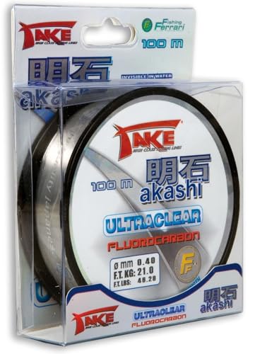 Lineaeffe Angelschunr Take Akashi Ultraclear Fluorocarbon 100 m 100 m D. 0.300 mm Fluorocarbon Meer Spinning Surfcasting Forelle Bolo See von Lineaeffe