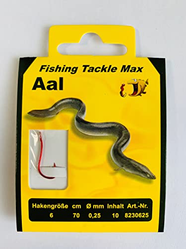 FTM Haken gebunden Aal 70cm - Aalhaken, Größe/Durchmesser/Inhalt:Gr. 6/0.25mm / 10 Stück FTM Haken gebunden Aal 70cm - Aalhaken, Größe/Durchmesser/Inhalt:Gr. 6/0.25mm / 10 Stück von FTM