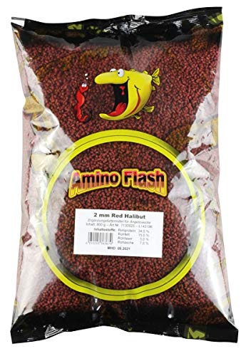 FTM Amino Flash Pellet Halibut Red 2mm 7130025 Pellets von Fishing Tackle Max