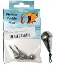 Fishing Tackle Max Unisex – Erwachsene 10C6016120C10 FTM Birnenblei mit Wirbel 20g/2Stk, Bunt, Normal von Fishing Tackle Max