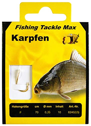 Fishing Tackle Max FTM Karpfenhaken Karpfen Gr. 2 0,35mm 70cm 8240235 Haken Vorfachhaken Angelhaken Fishing Tackle Max FTM Karpfenhaken Karpfen Gr. 2 0,35mm 70cm 8240235 Haken Vorfachhaken Angelhaken von Fishing Tackle Max