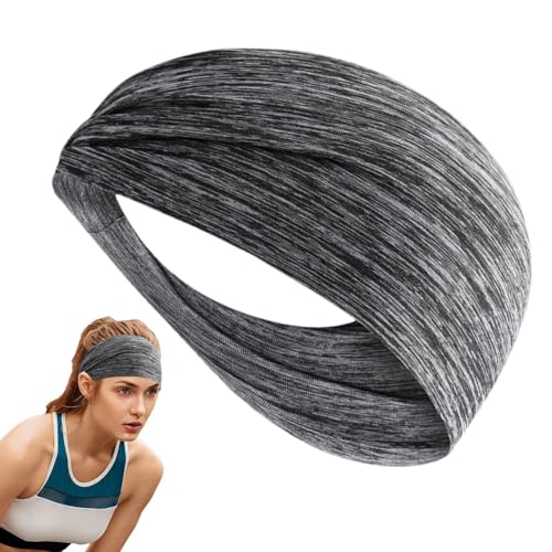 2 Stck Elastisches Sport-Stirnband – Schweiß-Stirnband Zum Laufen, Sport-Stirnband Für Fußball | Workout-Yoga-Stirnband, Yoga-Sport-Stirnband, Elastische Haarbänder, Sport-Schweißband, Stirnband Zum von Fisssure