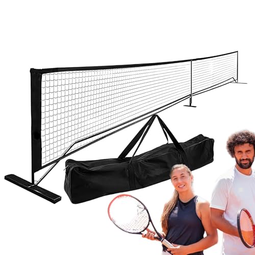 Fisssure Tennis-Übungsnetz, tragbares Tennisnetz, abnehmbares Fußball-Tennisnetz, 9,5 kg, Strand-Fußballnetz mit Tragetasche, 6,7 m für Tennis/Badminton von Fisssure