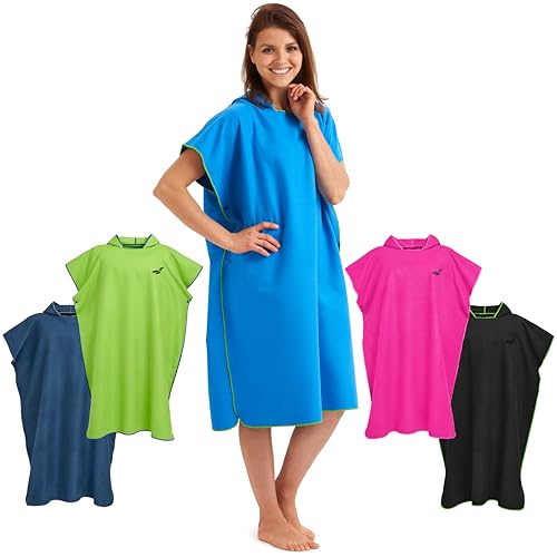 Fit-Flip Surf Poncho Mikrofaser - Umkleidehilfe Strand - Badeponcho für Erwachsene - Poncho Handtuch schnelltrocknend - Strandponcho für Surfer - Surfponchos Ultraleicht (Größe M, Blau/Grün) Fit-Flip Surf Poncho Mikrofaser - Umkleidehilfe Strand - Badeponcho für Erwachsene - Poncho Handtuch schnelltrocknend - Strandponcho für Surfer - Surfponchos Ultraleicht (Größe M, Blau/Grün) von Fit-Flip