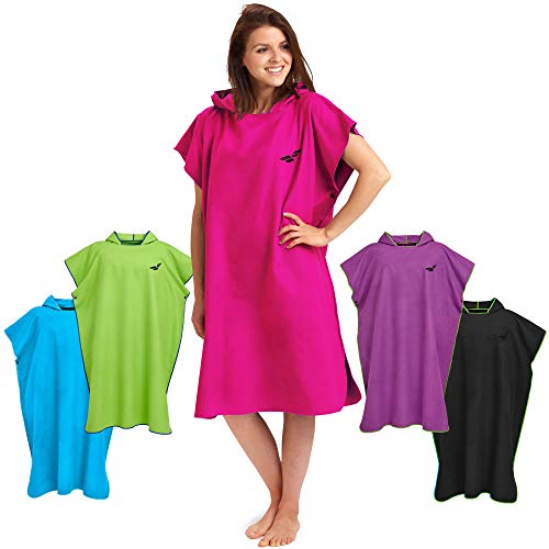 Fit-Flip Surf Poncho Mikrofaser - Umkleidehilfe Strand - Badeponcho für Erwachsene - Poncho Handtuch schnelltrocknend - Strandponcho für Surfer - Surfponchos Ultraleicht (Größe M, Pink) Fit-Flip Surf Poncho Mikrofaser - Umkleidehilfe Strand - Badeponcho für Erwachsene - Poncho Handtuch schnelltrocknend - Strandponcho für Surfer - Surfponchos Ultraleicht (Größe M, Pink) von Fit-Flip