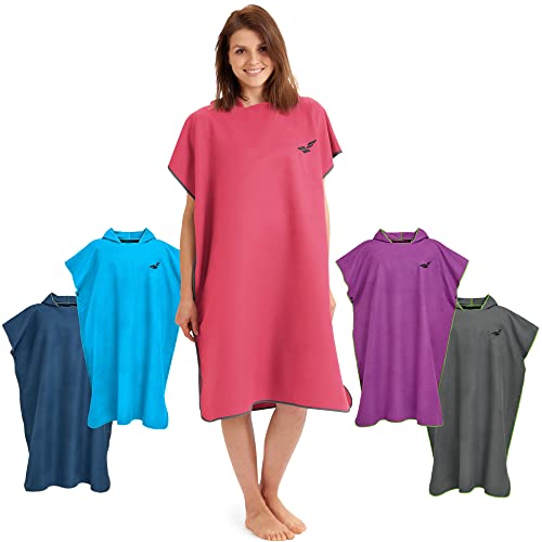 Fit-Flip Surf Poncho Mikrofaser - Umkleidehilfe Strand - Badeponcho für Erwachsene - Poncho Handtuch schnelltrocknend - Strandponcho für Surfer - Surfponchos Ultraleicht (Größe M, Koralle/Grau) Fit-Flip Surf Poncho Mikrofaser - Umkleidehilfe Strand - Badeponcho für Erwachsene - Poncho Handtuch schnelltrocknend - Strandponcho für Surfer - Surfponchos Ultraleicht (Größe M, Koralle/Grau) von Fit-Flip