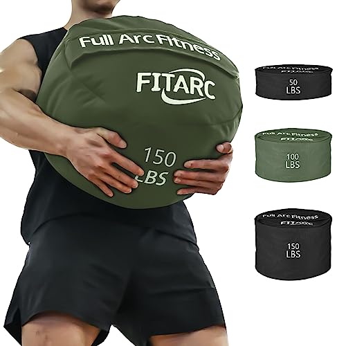 Fitarc Sandsack Workout-Tasche, Sandsäcke für Kraftsport, Sandsack für Fitness und Krafttraining, Cross-Training & Bewegung, Workouts-Ausrüstung Sand Nicht enthalten (Grün, 68 kg) von Fitarc