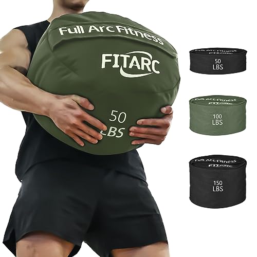 Fitarc Sandsack Workout-Tasche, Sandsäcke für Kraftsport, Sandsack für Fitness und Krafttraining, Cross-Training & Bewegung, Workouts-Ausrüstung Sand Nicht enthalten (Grün 50 lbs) von Fitarc