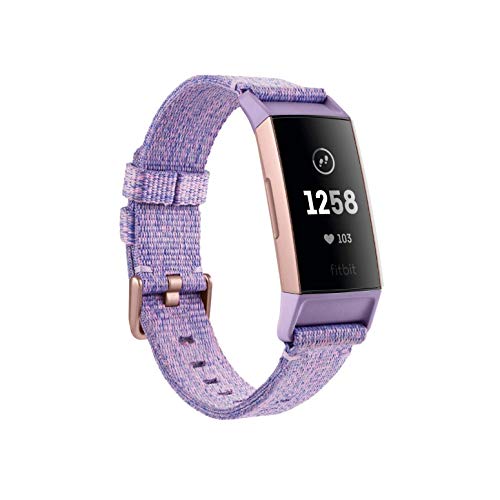 Fitbit Charge 3 NFC Special Edition Advanced Fitness Tracker with Heart Rate, Swim Tracking & 7 Day Battery - Rose-Gold/Lavender, One Size von Fitbit