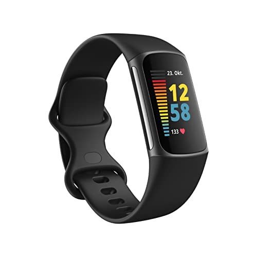 Fitbit Charge 5 by Google, Gesundheits- und Fitness Tracker Damen / Herren, bis zu 7 Tage Akkulaufzeit, Tagesform-Index, 20+ Trainningsmodi, EKG-Funktion & Stressmanagement, Fitnessuhr, Android / iOS von Fitbit