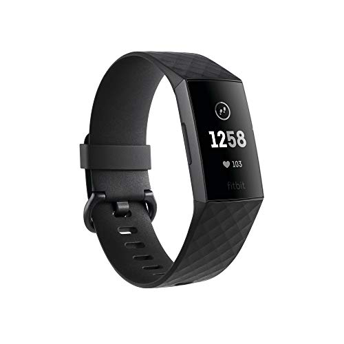 Fitbit Charge 3 Advanced Fitness Tracker with Heart Rate, Swim Tracking & 7 Day Battery - Graphite/Black, One Size von Fitbit