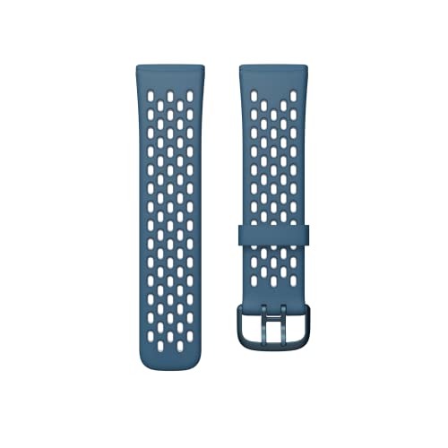 Fitbit Versa 3/Sense Sport Band Accessory, Sapphire/Fog Grey, Large von Fitbit