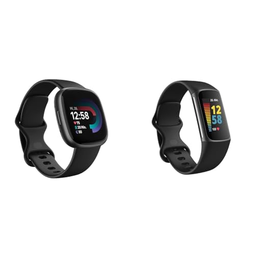 Fitbit Versa 4 by Google – Smartwatch Damen/Herren – Fitness-Tracker mit integriertem GPS und Telefonfunktion & Charge 5 by Google von Fitbit