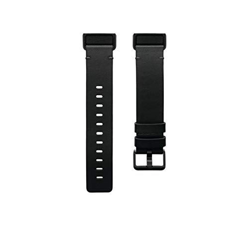 Fitbit Unisex-Adult Charge 4,Leather Band,Black,Large, Schwarz, L von Fitbit