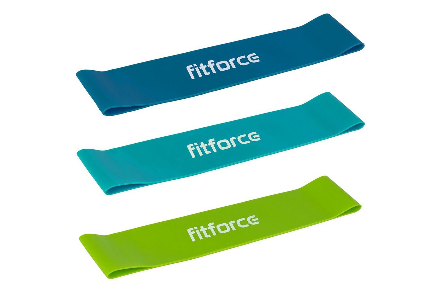 Fitforce Gymnastikband Fitforce Set 3 Widerstandsband EXEBAND LOOP Trainingsband von Fitforce