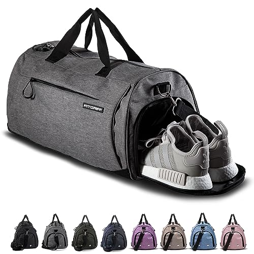 Fitgriff® Sporttasche & Reisetasche für Damen und Herren - mit Schuhfach & Nassfach - Tasche für Sport, Fitness & Reisen - Trainingstasche, Gym Bag (Grau, 48 x 26 x 25 cm (Small)) Fitgriff® Sporttasche & Reisetasche für Damen und Herren - mit Schuhfach & Nassfach - Tasche für Sport, Fitness & Reisen - Trainingstasche, Gym Bag (Grau, 48 x 26 x 25 cm (Small)) von Fitgriff