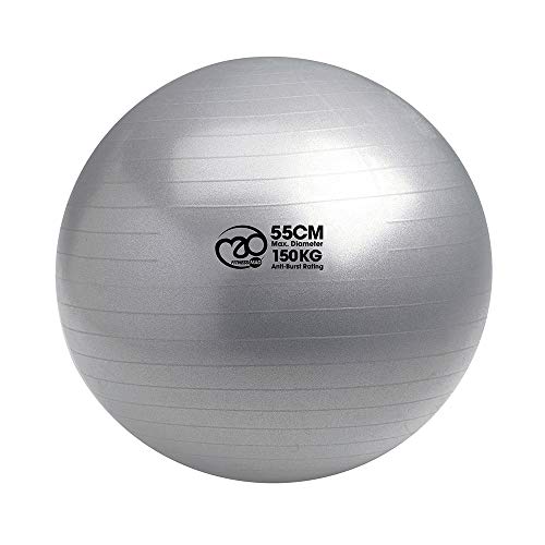 Fitness Mad Anti-Burst Schweizer Ball, 150kg Traglast Getestet Yoga Ball, 55cm / 65cm / 75cm Gymnastikball für Fitness, Pilates, Schwangerschaft & Core Workouts (55cm) von Fitness Mad