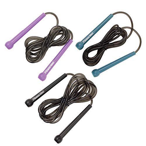 Fitness Mad Unisex-Erwachsene Speed-Seil, 2,4 m, Violett, L, 8 Foot von Fitness Mad