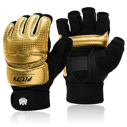 FitsT4 Sports MMA Handschuhe Boxhandschuhe gepolstert, Trainingshandschuhe Boxsack Sandsack Kickboxen Kampfsport Taekwondo Sparring mit Handgelenkschutz für Herren Damen,Gold,L FitsT4 Sports MMA Handschuhe Boxhandschuhe gepolstert, Trainingshandschuhe Boxsack Sandsack Kickboxen Kampfsport Taekwondo Sparring mit Handgelenkschutz für Herren Damen,Gold,L von FitsT4 Sports