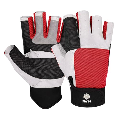 FitsT4 Sports Segelhandschuhe mit ¾-Finger und Idealem Griff für Segeln, Yacht, Segelsport, Paddeln, Kajak, Angeln, Fischen, Dinghy, Schlauchboot, Wassersport mit Booten FitsT4 Sports Segelhandschuhe mit ¾-Finger und Idealem Griff für Segeln, Yacht, Segelsport, Paddeln, Kajak, Angeln, Fischen, Dinghy, Schlauchboot, Wassersport mit Booten von FitsT4 Sports