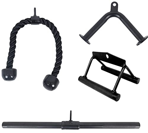 Fitvids Trizeps-Press-Down-Kabel-Befestigung, Lat-Pulldown-Befestigung, Gewichtsmaschinen-Zubehör, V-Griff Trizepsseil, Drehstange, V-förmige Stange von Fitvids