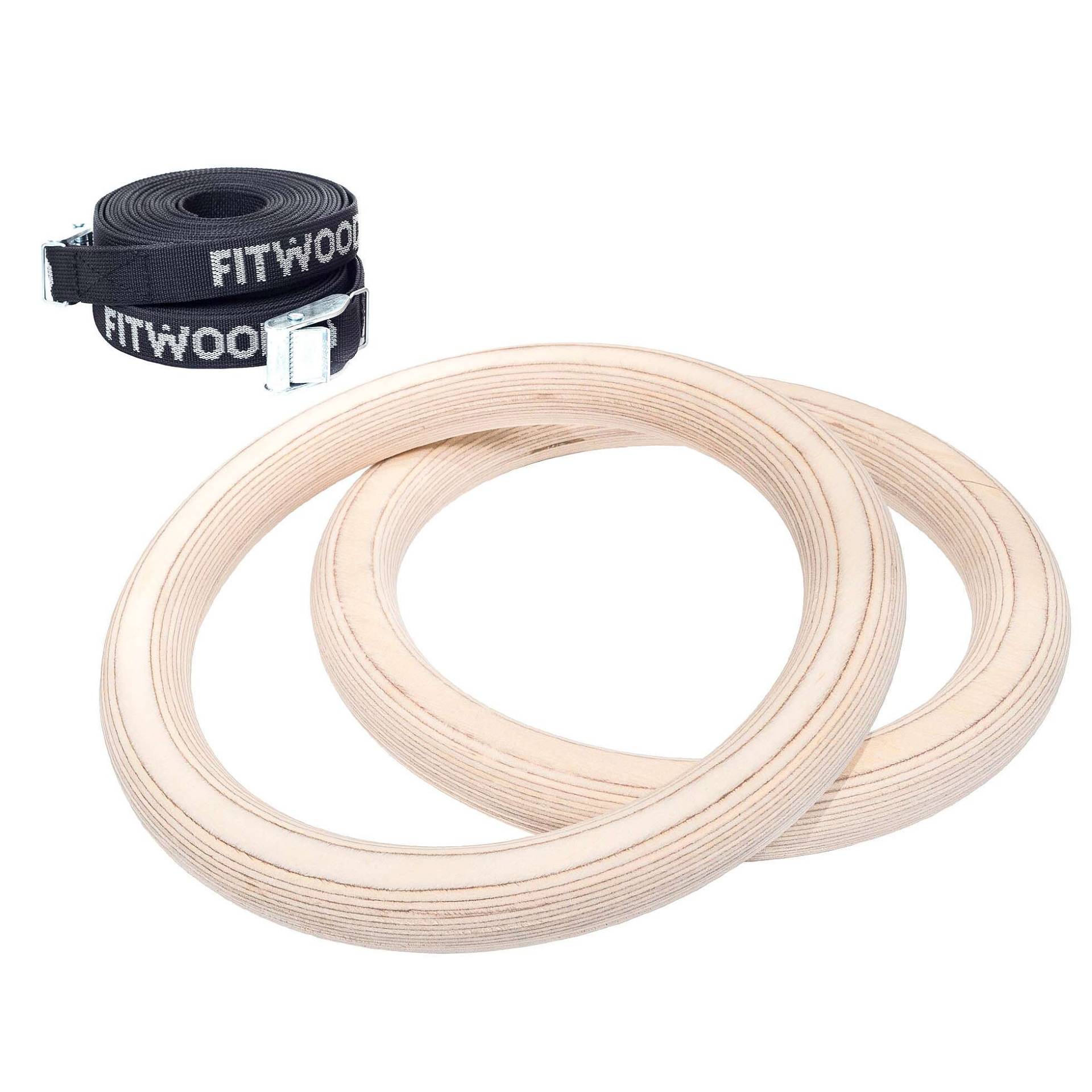 Fitwood Turnringe-Set "Ulpu", Holzoptik, schwarzes Band Fitwood Turnringe-Set "Ulpu", Holzoptik, schwarzes Band von Fitwood